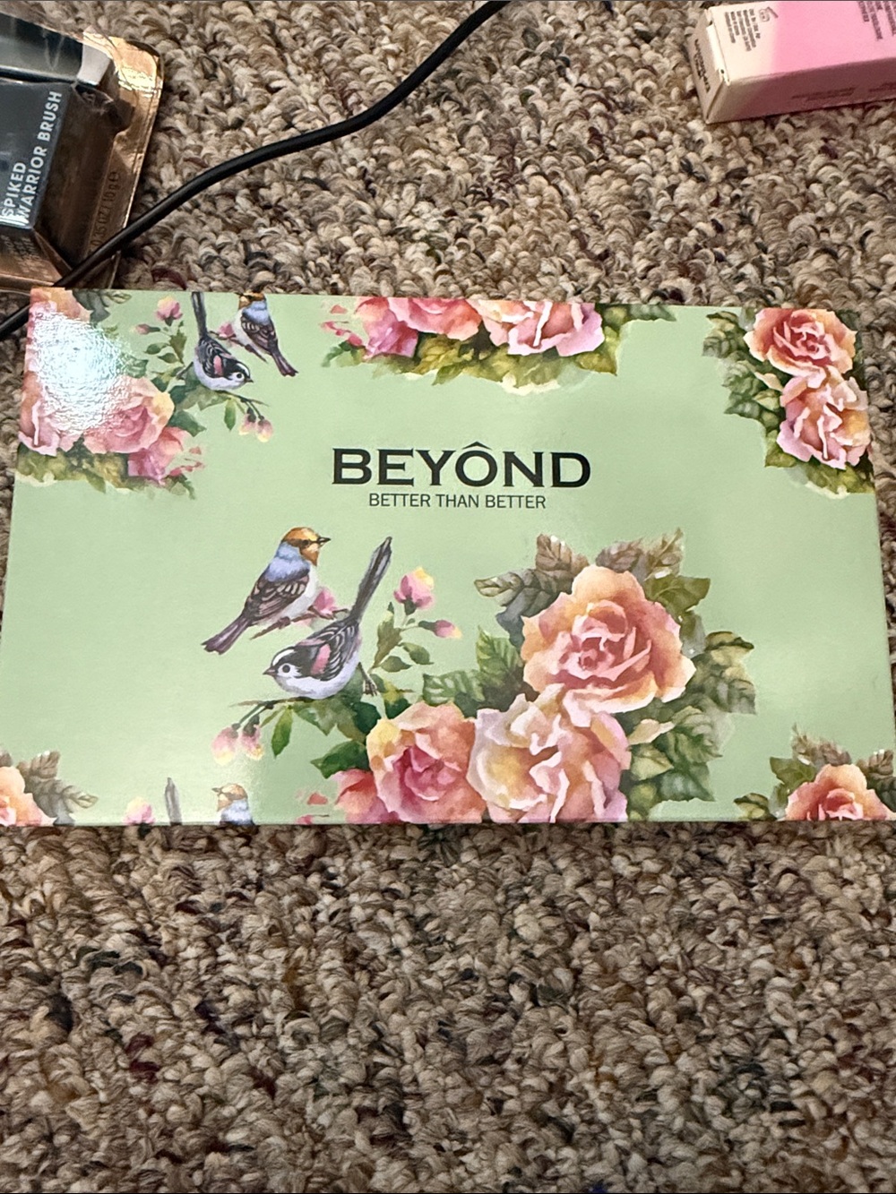 BEYOND Floral Bath & Body Gift Set — Pink Rose Design on Sage